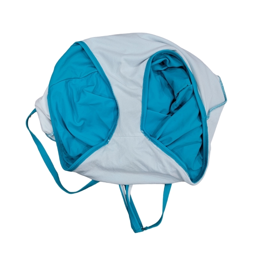 Teal removable Strap off shoulder swimsuit - Picture 10 of 12